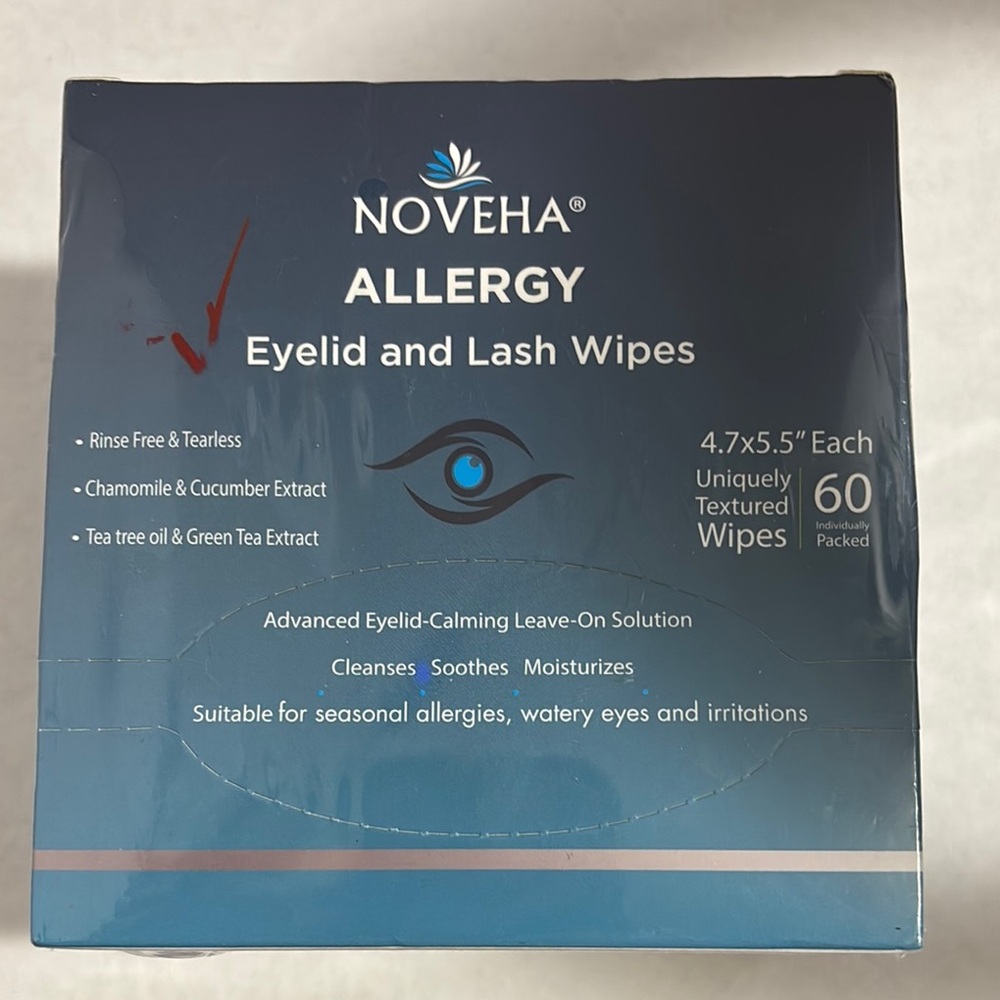 Allergy Eyelid and Lash Wipes - Blue EXP 5/25